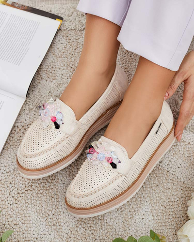 Royalfashion Мокасини с цветни камъни Restea