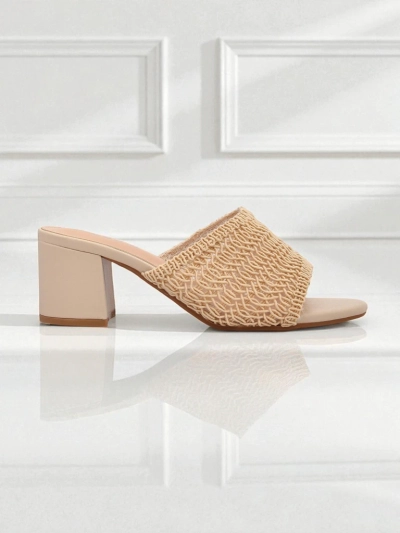 Royalfashion Дамски чехли на ток тип стълб Sole Bloom