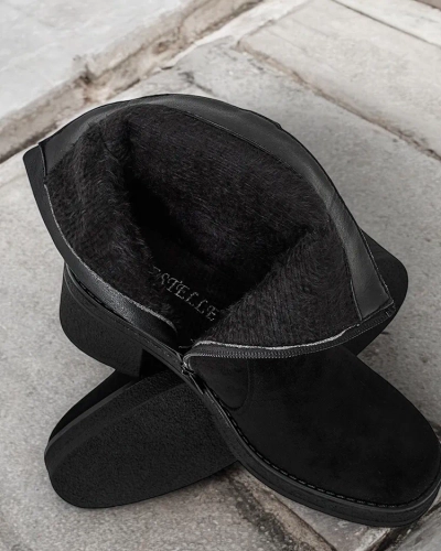 Дамски глезенови ботуши Royalfashion на ток Борон