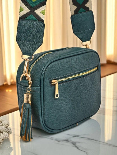 Royalfashion Малка дамска чанта от еко кожа с цветна каишка Kovi Lace