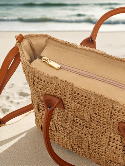 Royalfashion Голяма сламена дамска чанта Aureliana Savio