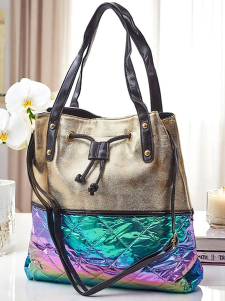 Royalfashion Голяма дамска чанта Golden Luxe Shopper