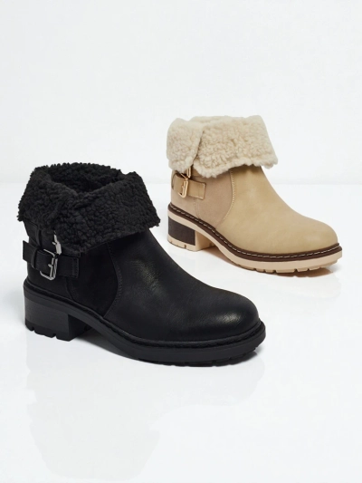 Дамски еко кожени боти с кожух Kavira