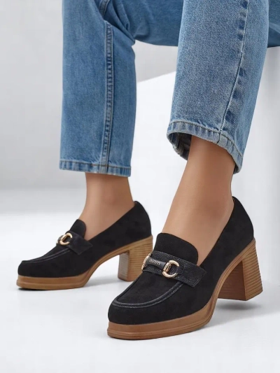 Royalfashion дамски лоуфъри с широк ток Apareus