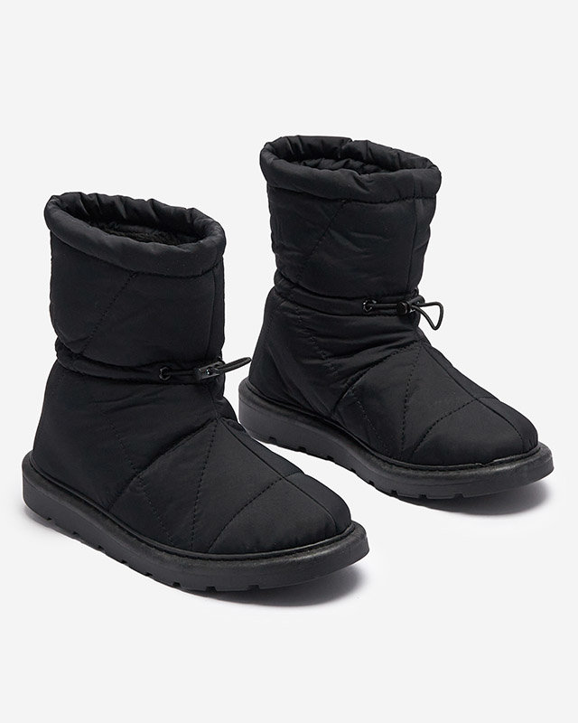 Черни дамски изолирани ботуши a'la snow boots Kaliolen - Обувки
