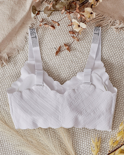 Royalfashion Дамски оребрен сутиен