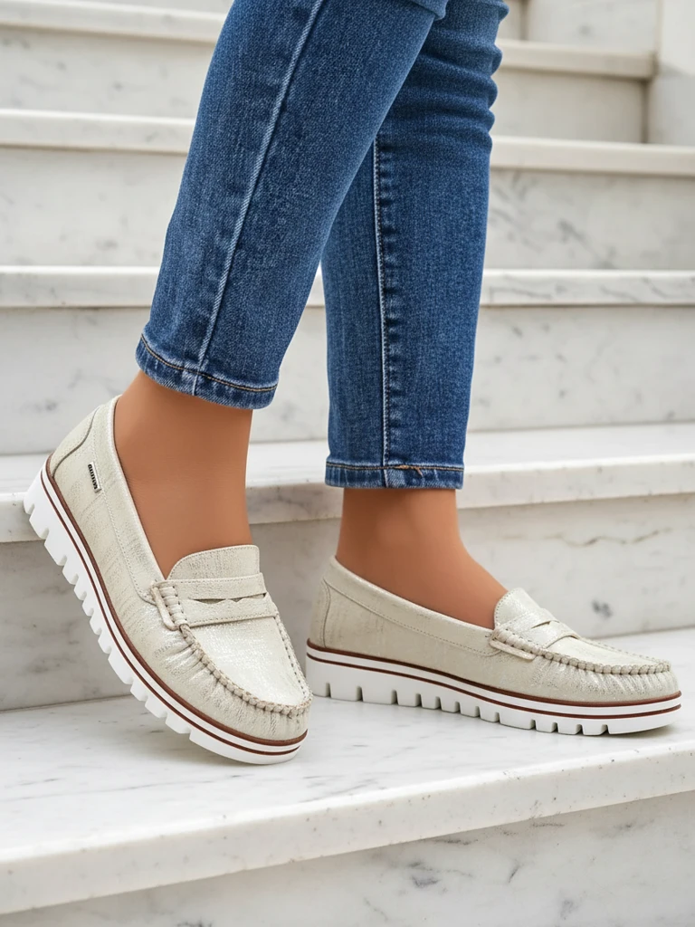 Royalfashion Жени екологични замшеви мокасини Bellisse