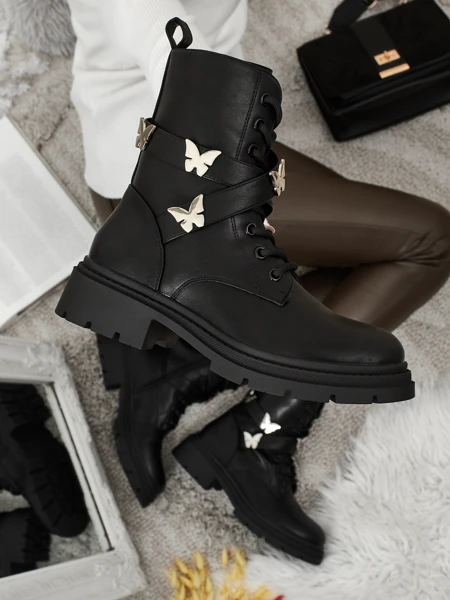 Дамски боти workeri с декорации Motill