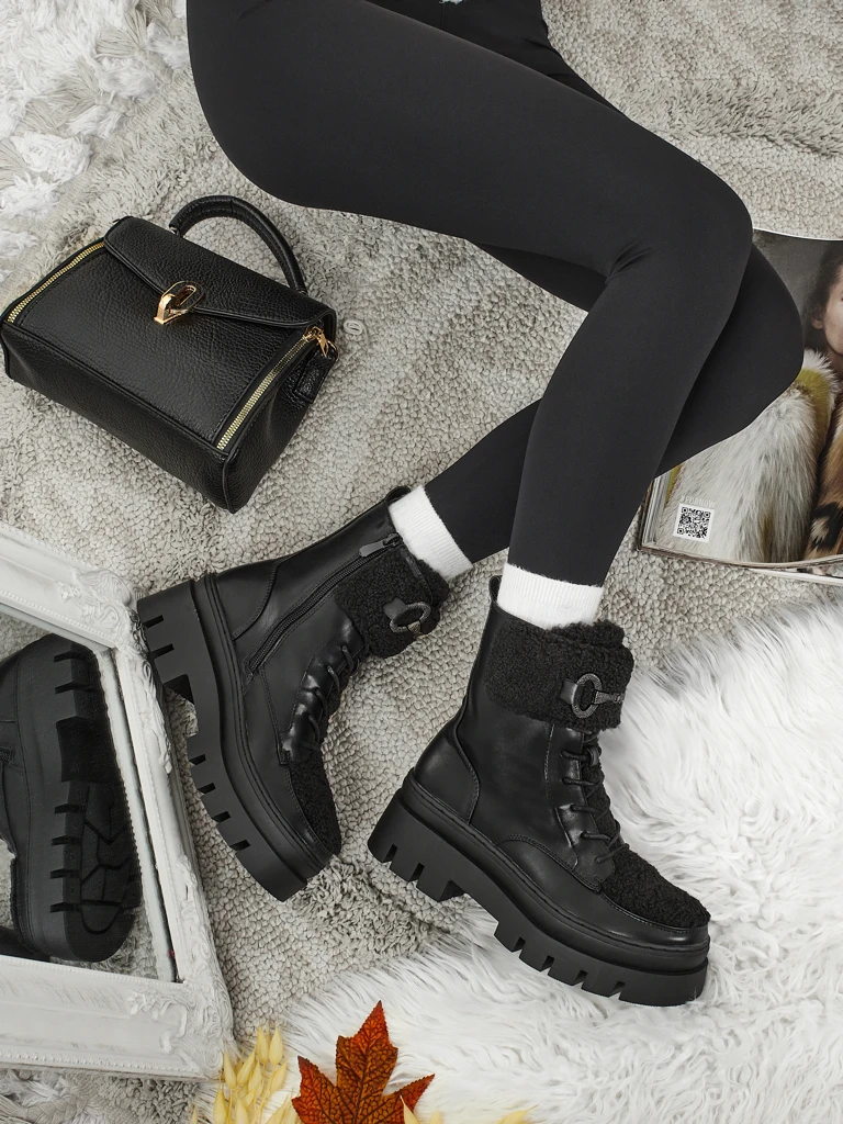 Дамски боти workeri с пух Safil