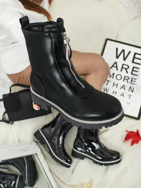 Дамски Боти Luna Черни Кожени Елегантни за Есента