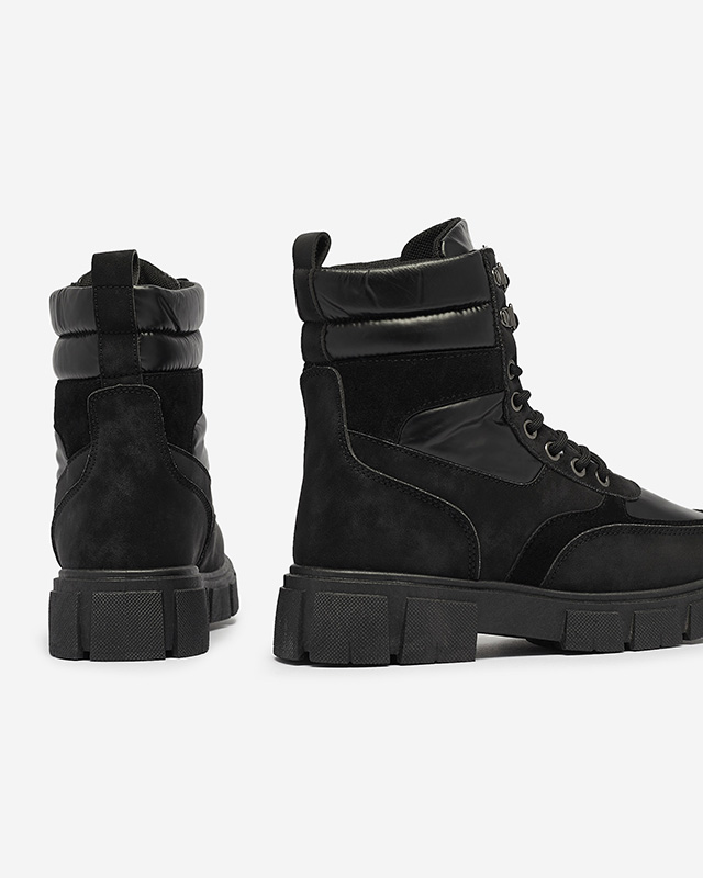 Черни дамски изолирани ботуши Kasemi- Footwear