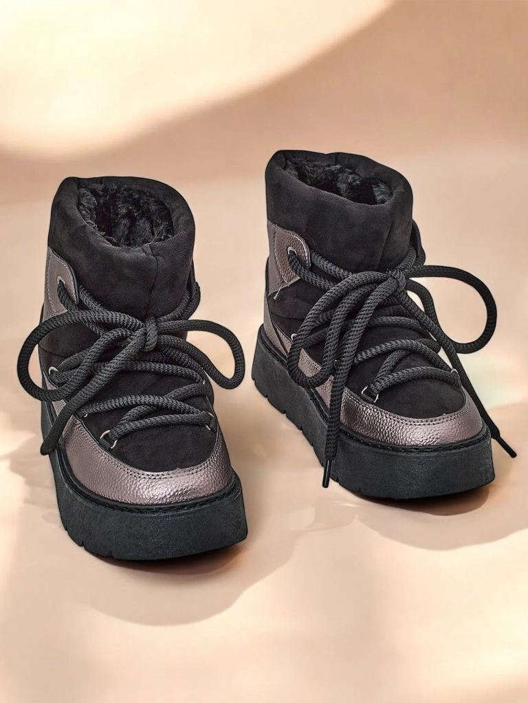 Дамски боти за сняг с връзки на топло Роялфешън Иниук