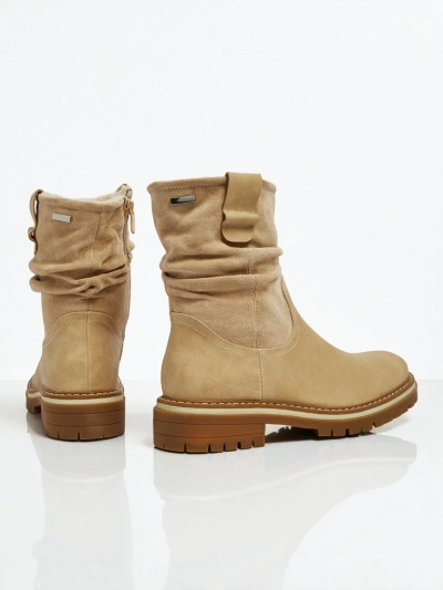 Wyższe botki damskie eko zamszowe Liora