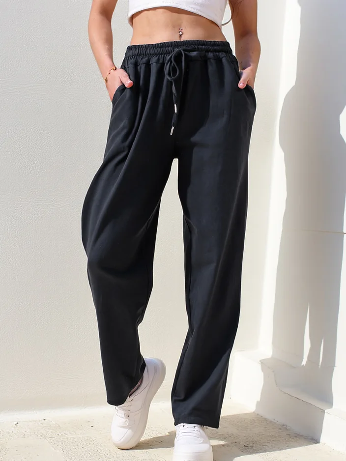 Royalfashion Памучни прави дамски панталони