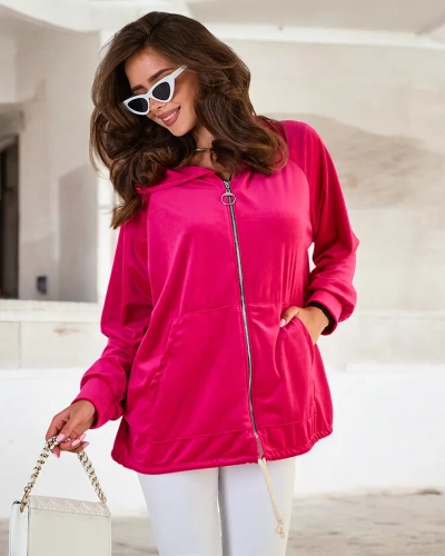 Royalfashion Дамски суитшърт с качулка без цип