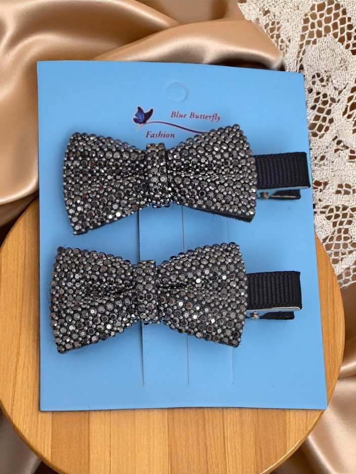 Royalfashion Комплект от 2 шноли за коса с панделки и камъчета Isadora