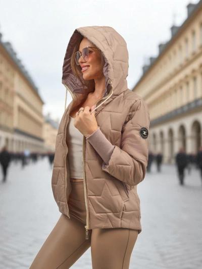 Дамско ватирано яке с качулка и ластици на ръкавите Raven Peak