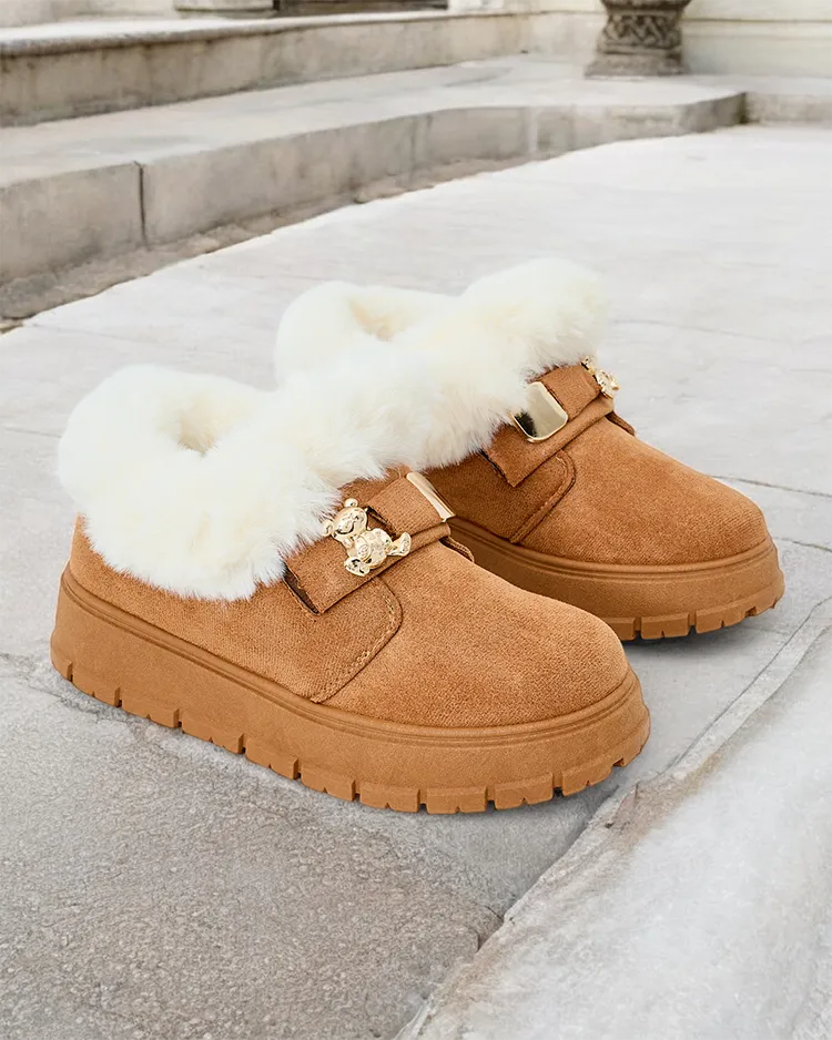 Royalfashion Дамски къси ботуши a'la snow boots Dobis
