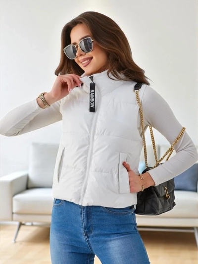 Royalfashion Дамско късо безръкавно яке