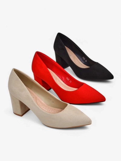 Royalfashion Дамски помпи от еко велур Ugandes