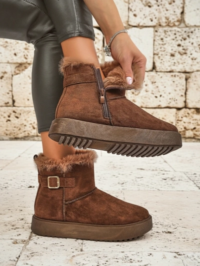 Royalfashion Къси дамски боти тип снегоходки Winter Crest