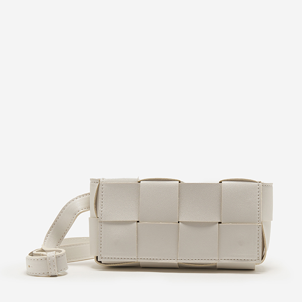 Biała damska torebka typu nerka - Akcesoria