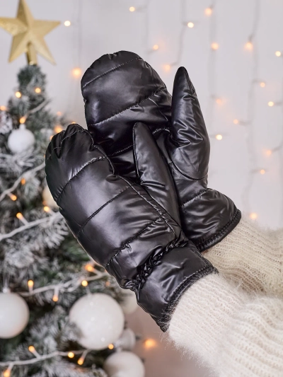 Royalfashion Дамски черни ръкавици