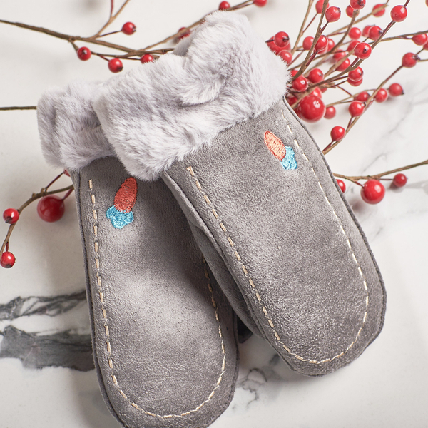 Szare dziecięce rękawiczki na sznurku i z jednym palcem - Rękawiczki