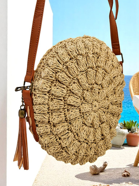 Royalfashion Малка сламена дамска чанта Solea Mini