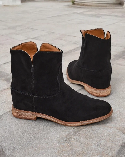 Royalfashion Дамски ботуши в стил на каубой с покрития кец Blueston