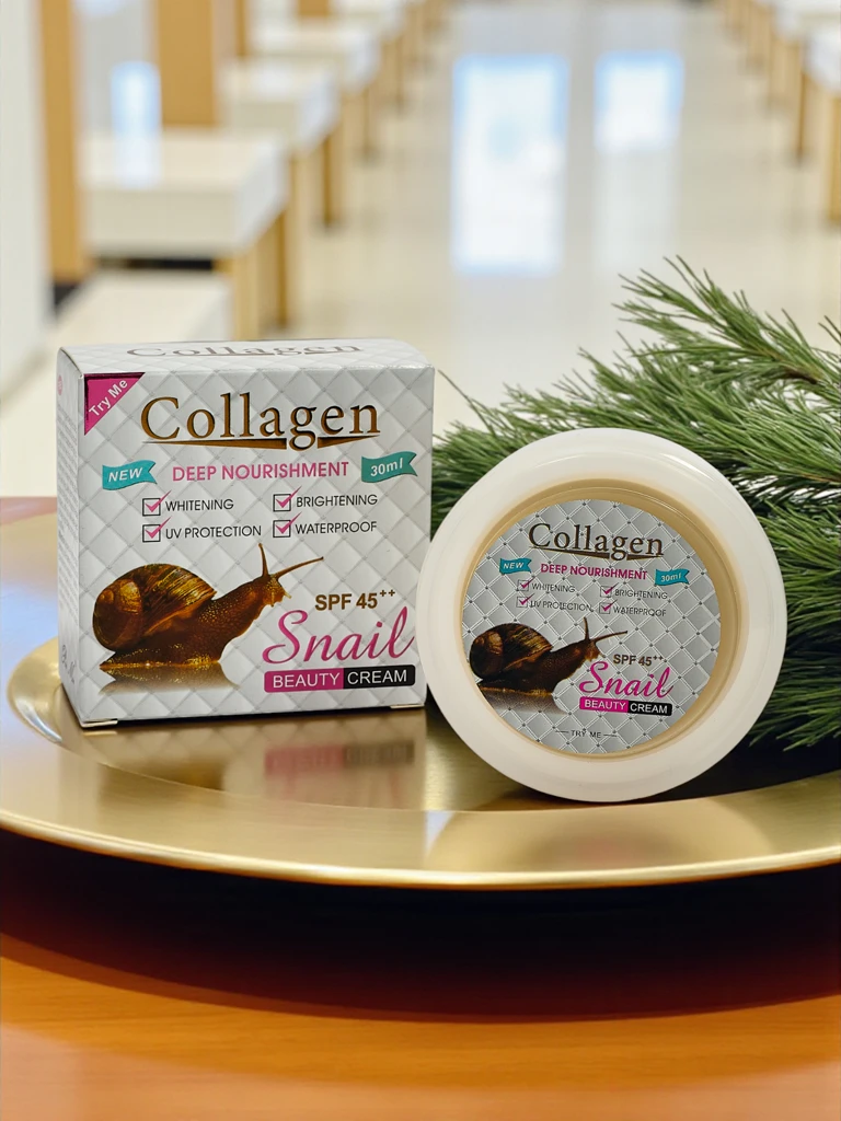 Озаряващ крем за лице с колаген и SPF45 - подхранващ