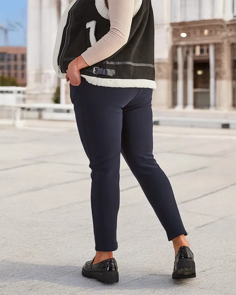 Royalfashion Дамски изолирани панталони тип "трегери" PLUS SIZE