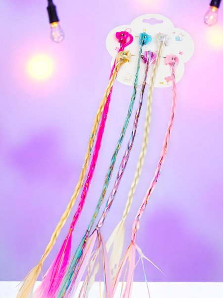 Royalfashion Цветни плитки с клипс за коса