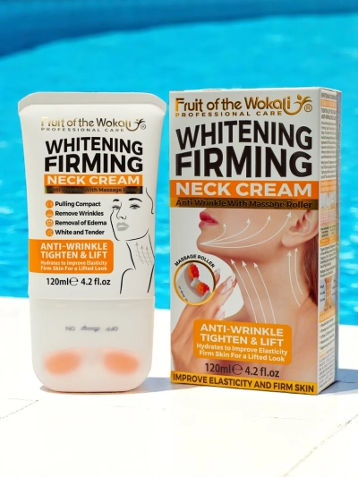 Стягащ и озаряващ крем за шия с масажор