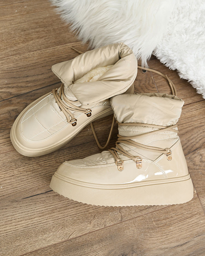 Royalfashion Дамски ботуши за сняг с приплъзване в светлокафяв цвят Dabenda