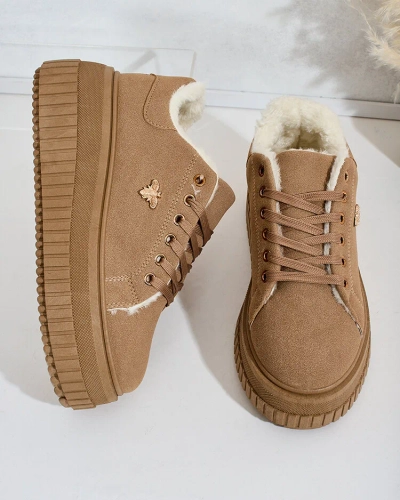 Royalfashion Затоплени дамски маратонки с кожа Noxu