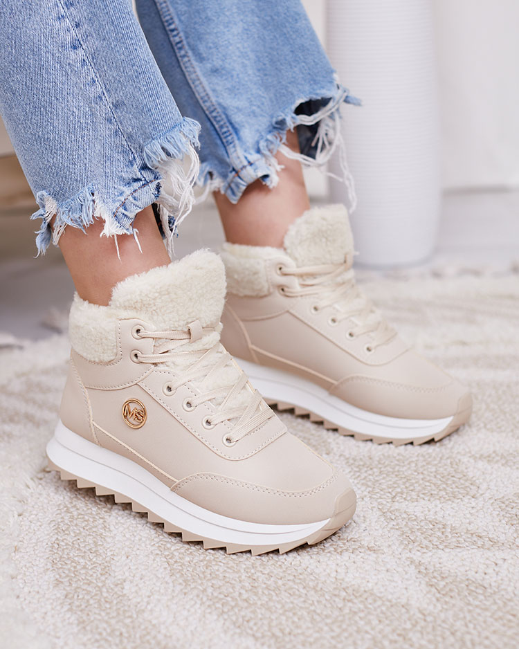 Royalfashion Дамски спортни обувки с изолация в бежово Cerrto