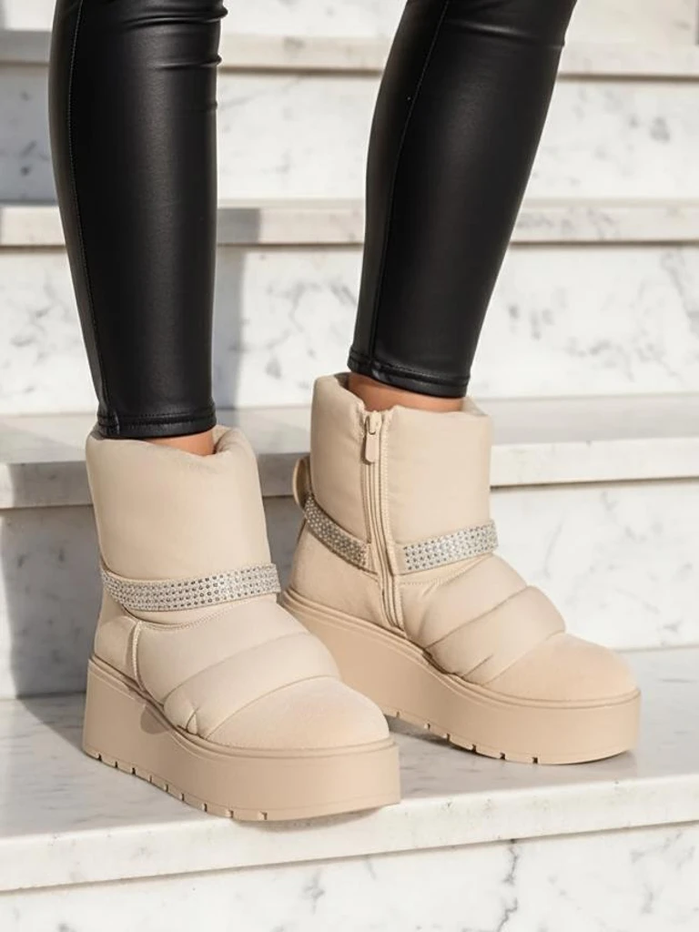Royalfashion Дамски клиновидни зимни ботуши Renosi