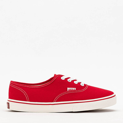 Czerwone damskie tenisówki typu trampki Lifeda - Obuwie