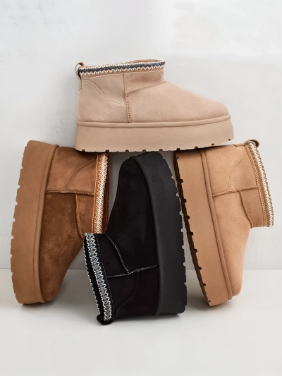 Royalfashion Дамски къси ботуши a'la snow boots Xoalla