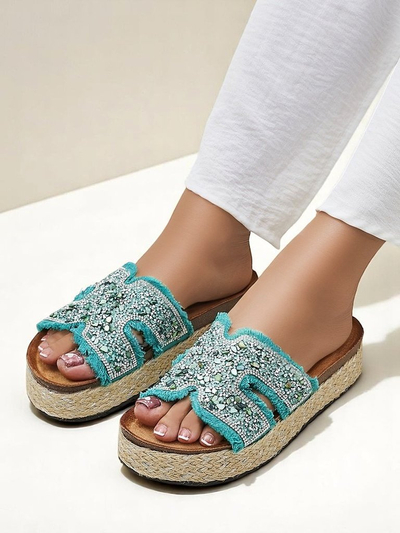 Royalfashion Дамски сандали с украси Candy Candy