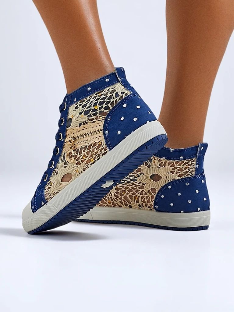 Royalfashion Високи женски маратонки а'ла дънки