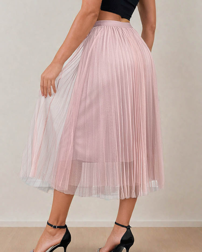 Royalfashion Дамска двупластова миди пола