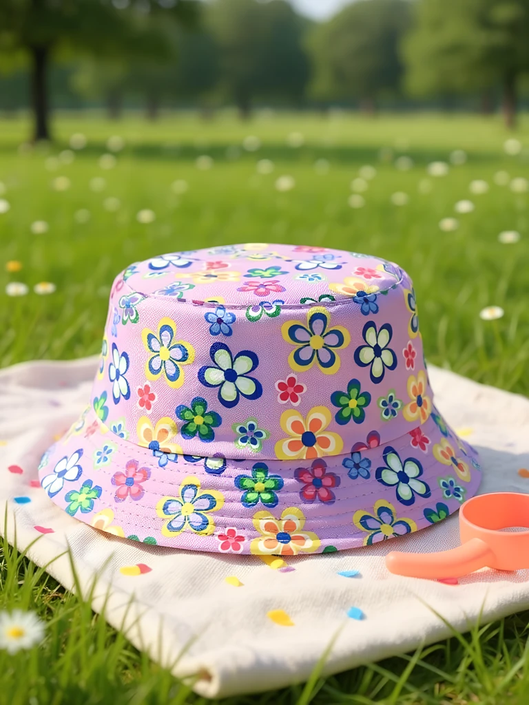 Royalfashion Детска шапка тип кофичка Color Splash Bucket