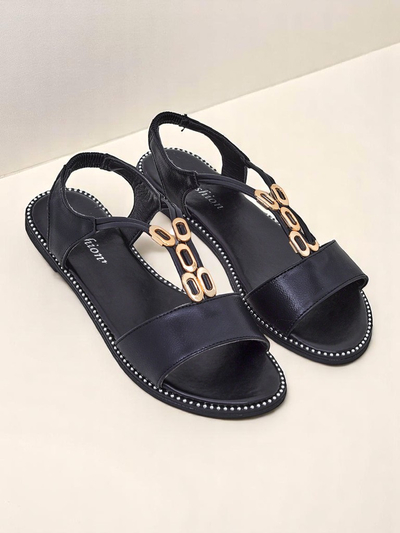 Royalfashion Дамски сандали с декоративни каишки Siena Glow