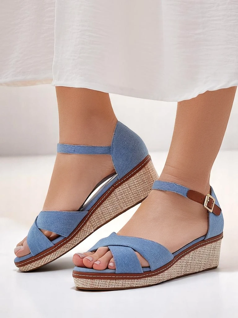 Royalfashion Дамски сандали на платформа без пръсти Terrific