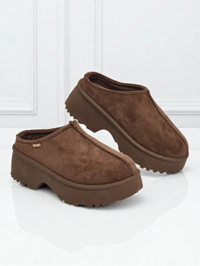 Къси дамски боти а'ла сноубутс с пухкава подплата Calindra