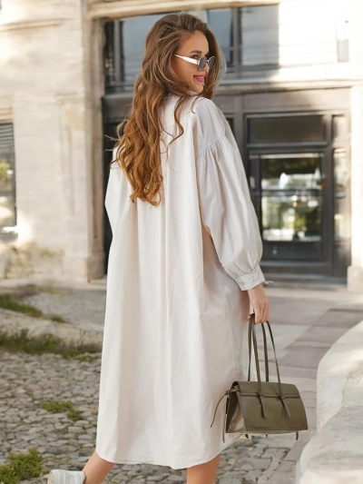 Рокля-риза от памук Royalfashion за жени