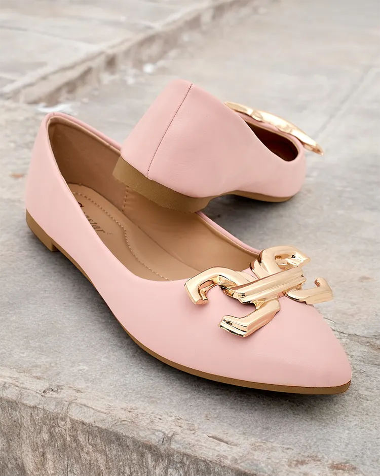 Royalfashion Черни балеринки за жени с декорация на върха на пръста Figgda