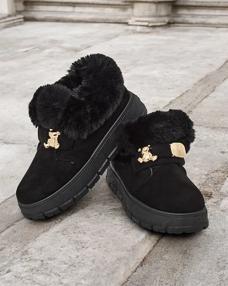 Royalfashion Дамски къси ботуши a'la snow boots Dobis